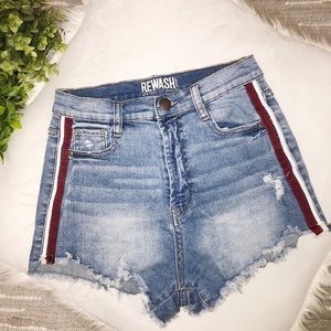 High waisted jean shorts